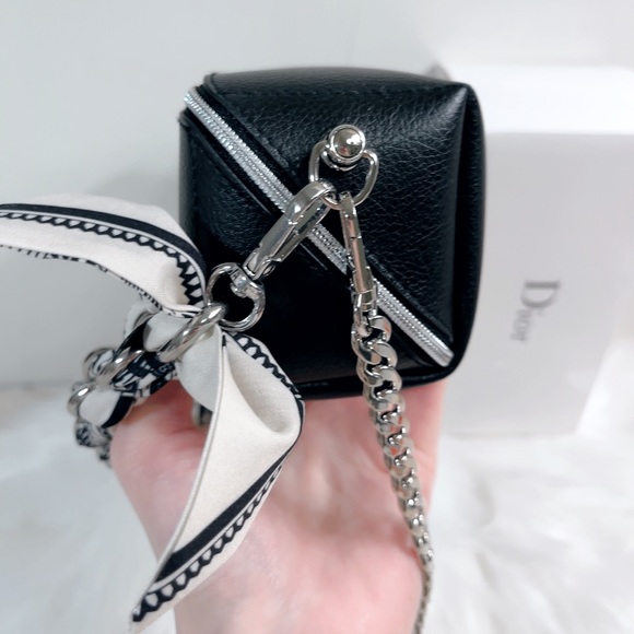 🖤New Dior Cosmetic Mini Square Pouch DIY /Crossbody/Tote🖤 - Picture 7 of 12